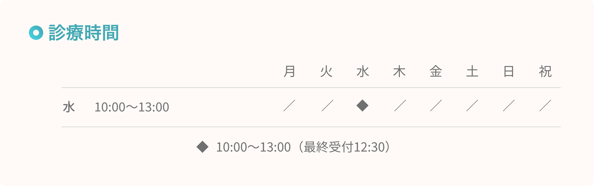 婦人科診療時間